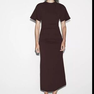 Zara Elegant Brown Dress
